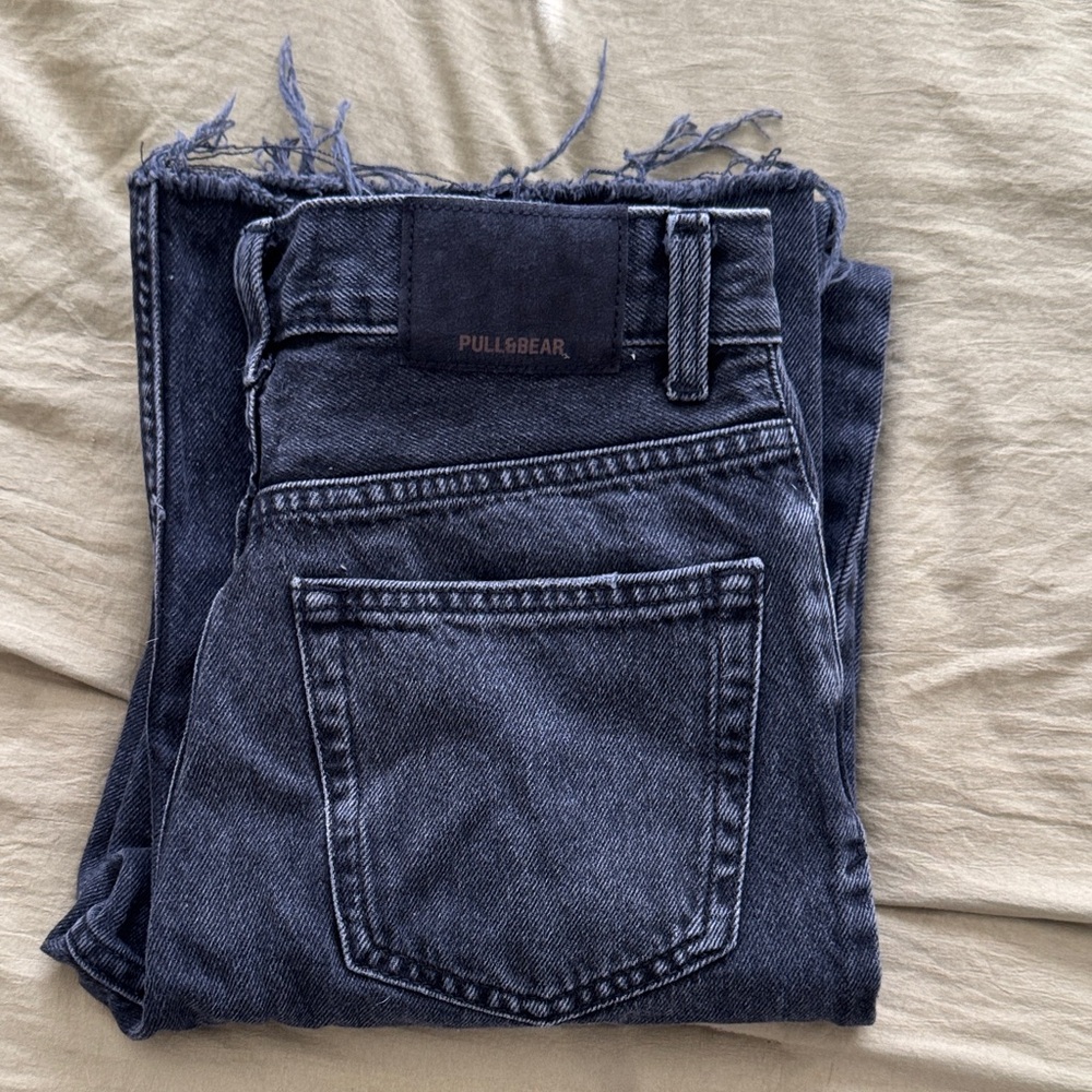 Pull&Bear Women's Boot Cut Jeans - Dark Blue
